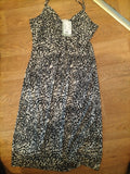 Brand New Ladies H&M Size M Black And Ivory Sleeveless Dress