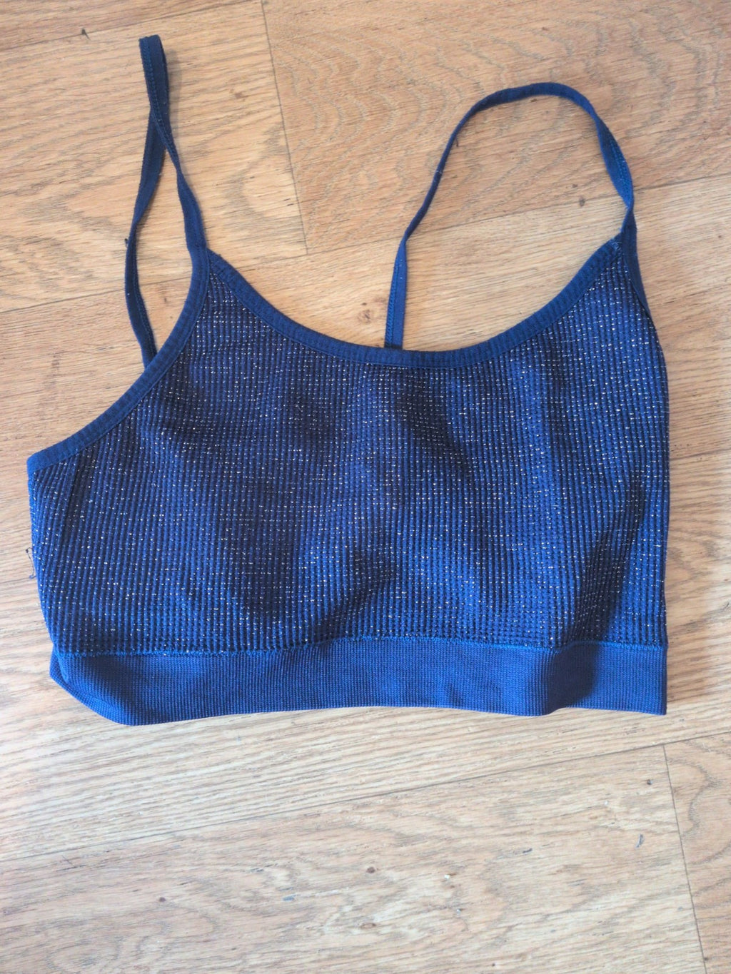 Ladies XL Navy And Silver Bralette
