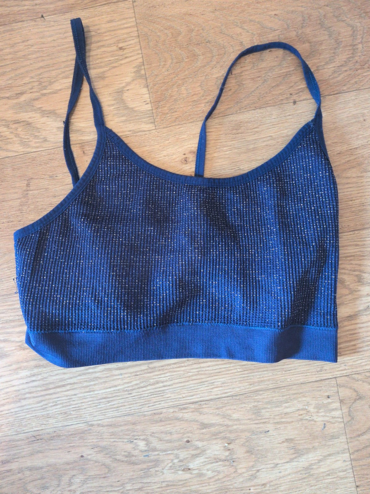 Ladies XL Navy And Silver Bralette