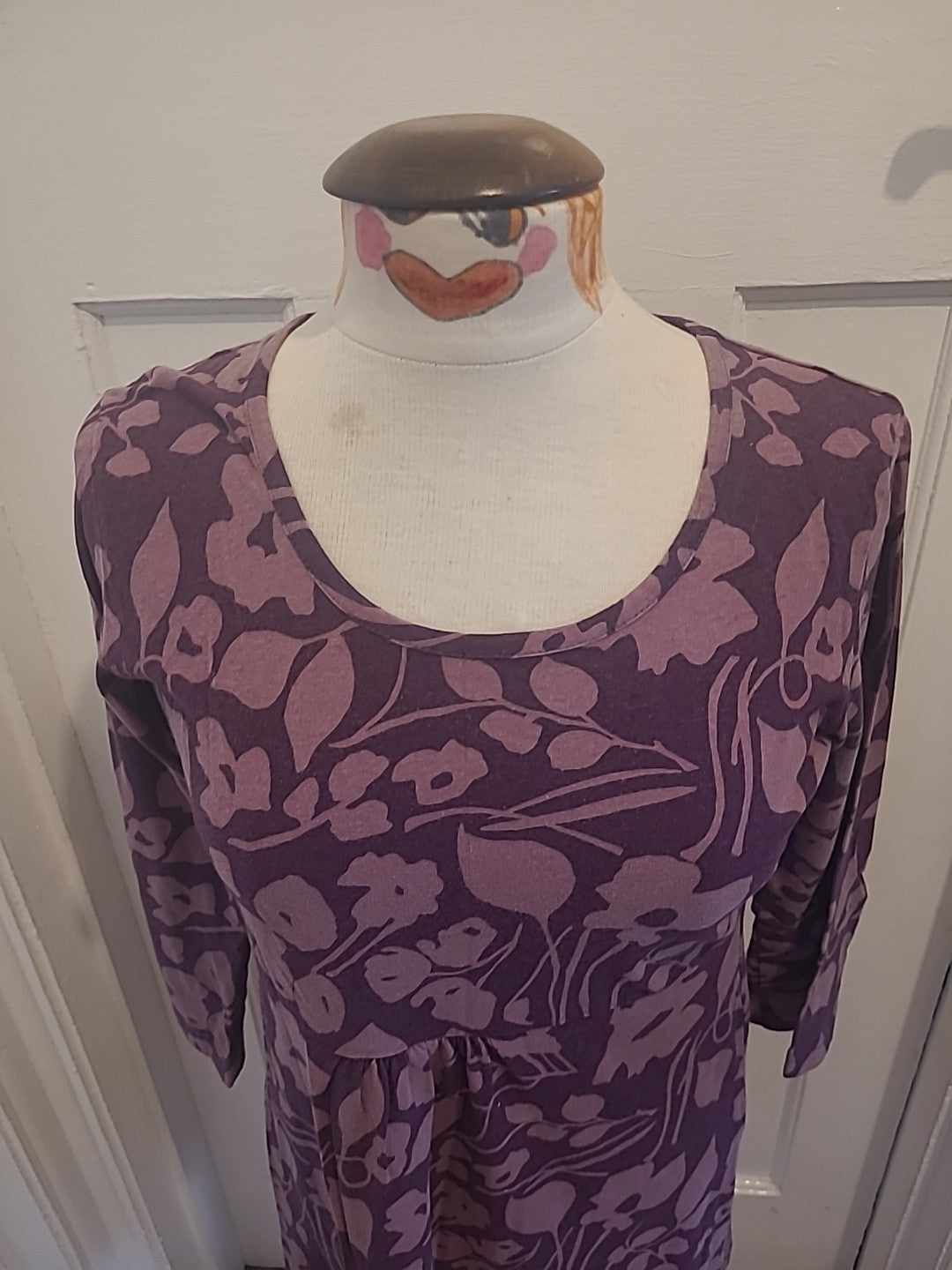 Ladies Adini Size Small 2 Tone Purple Long Sleeved Dress