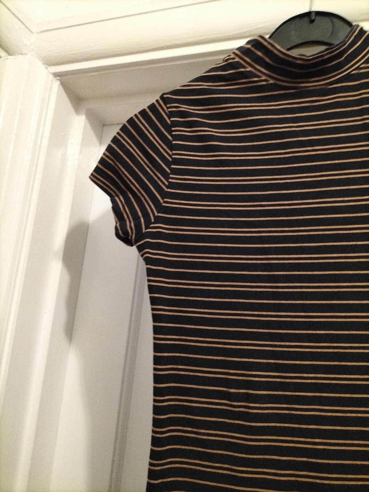 Women's Primark Size 6 Black And Gold Short Sleeved Dress