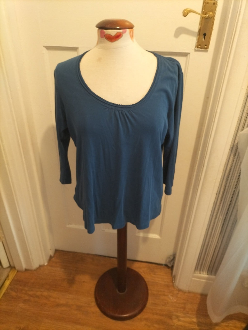 Ladies Papaya Size 20 Navy Long Sleeved Blouse