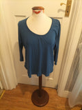 Ladies Papaya Size 20 Navy Long Sleeved Blouse