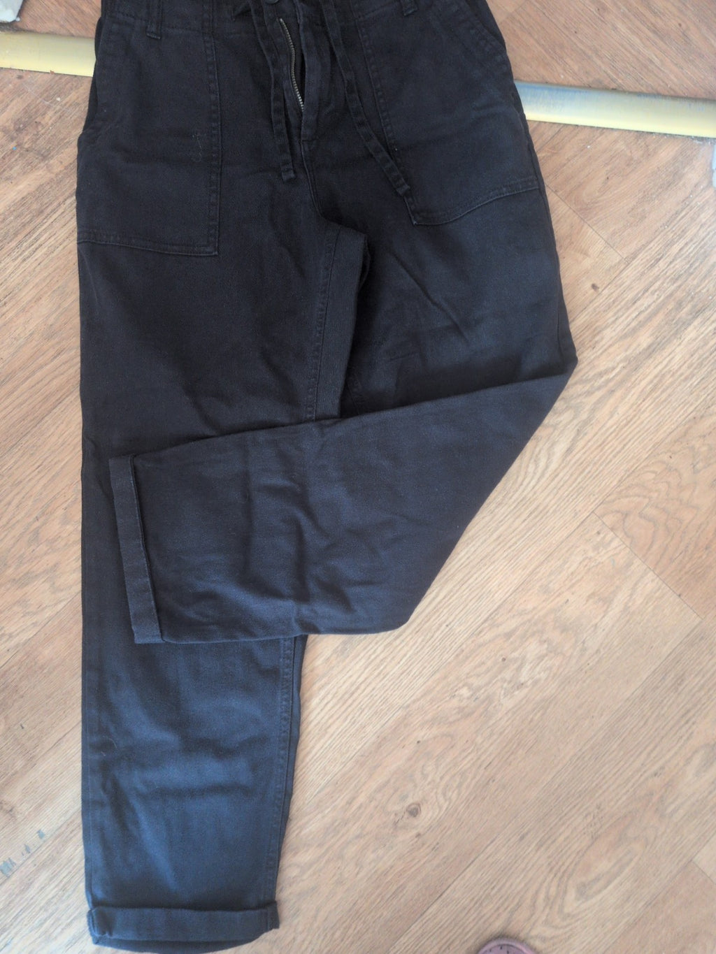 Ladies F&F Black Jeans Elasticated Waist Size 10 Free Delivery