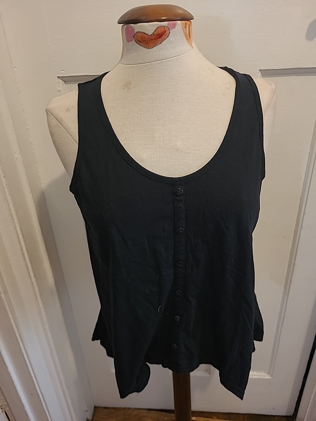 Ladies Store Twenty One Size 12 Black Sleeveless Blouse