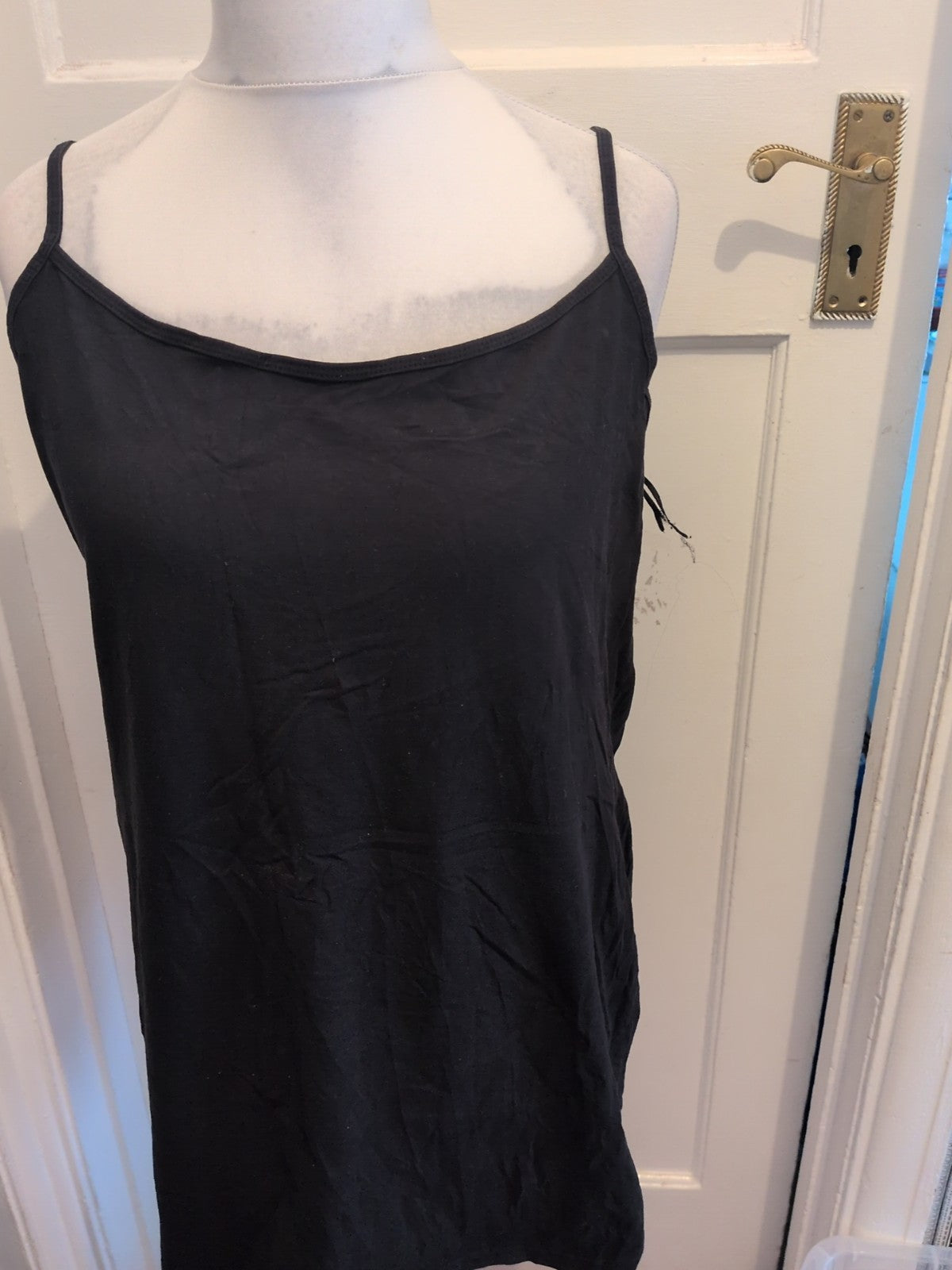 George 22 Black Sleeveless Stretch Cami