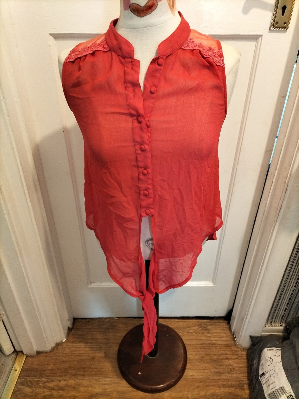 Ladies Influence Size 8 Cerise Pink Sleeveless Blouse