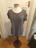 Ladies Debenhams Size 12-14 Grey Short Sleeved Pyjama Top