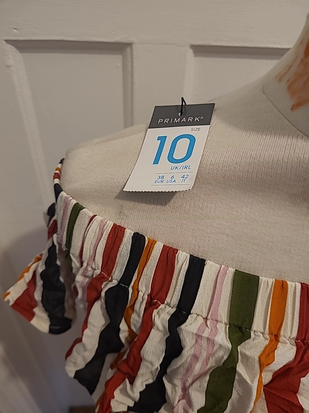 Brand New Ladies Primark Size 10 Striped Sleeveless Dress