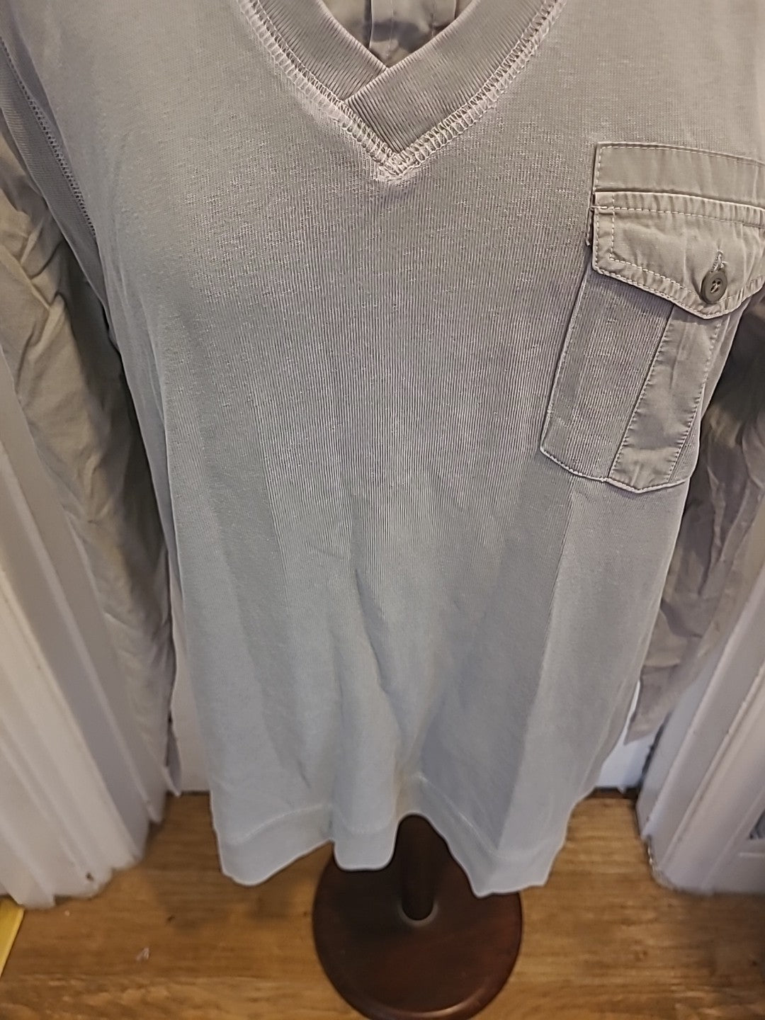 Mens Next Size Large Grey Long Sleeved Imitation Shirt