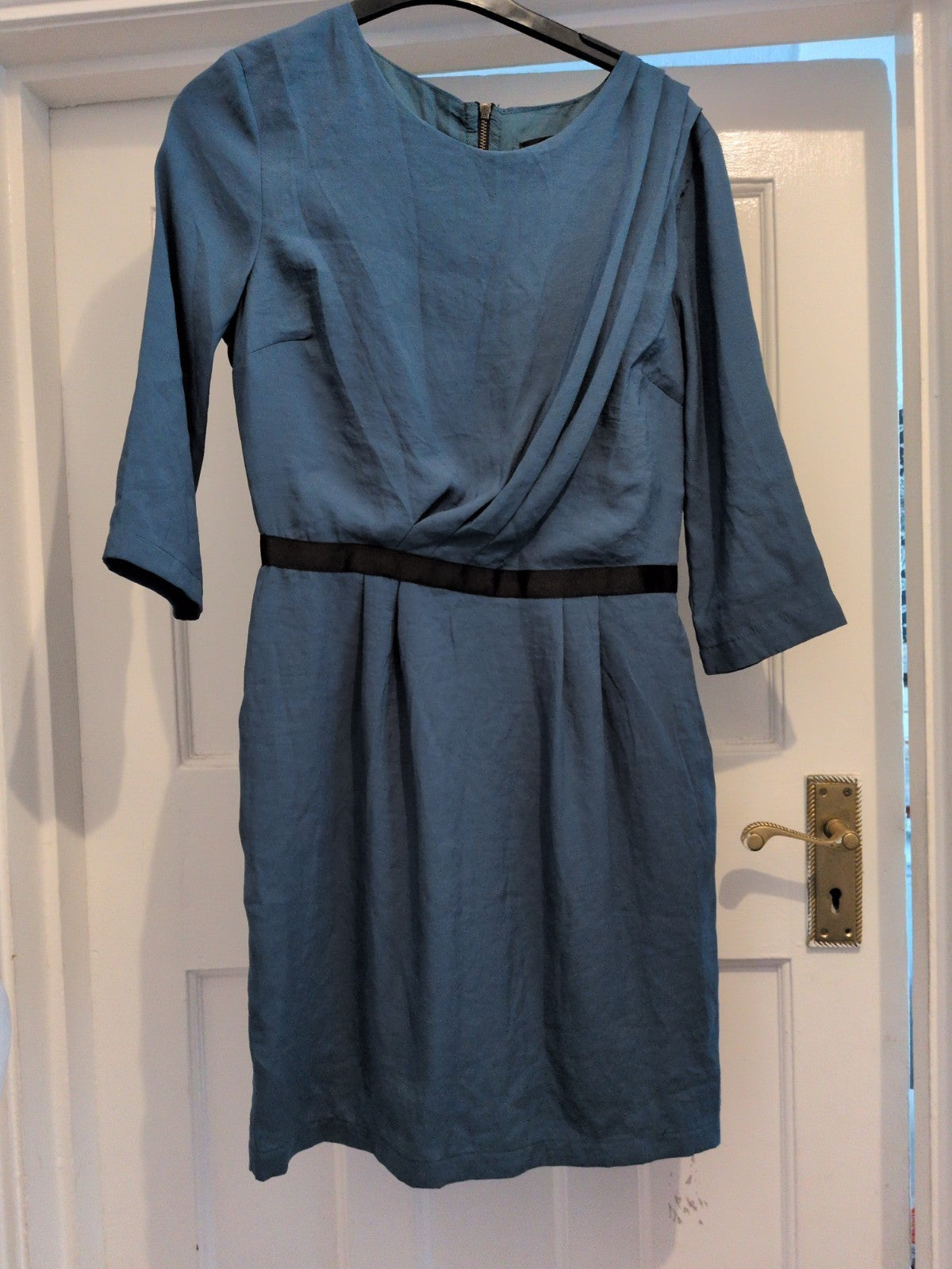 Topshop 10 Teal Half Sleeve Dress