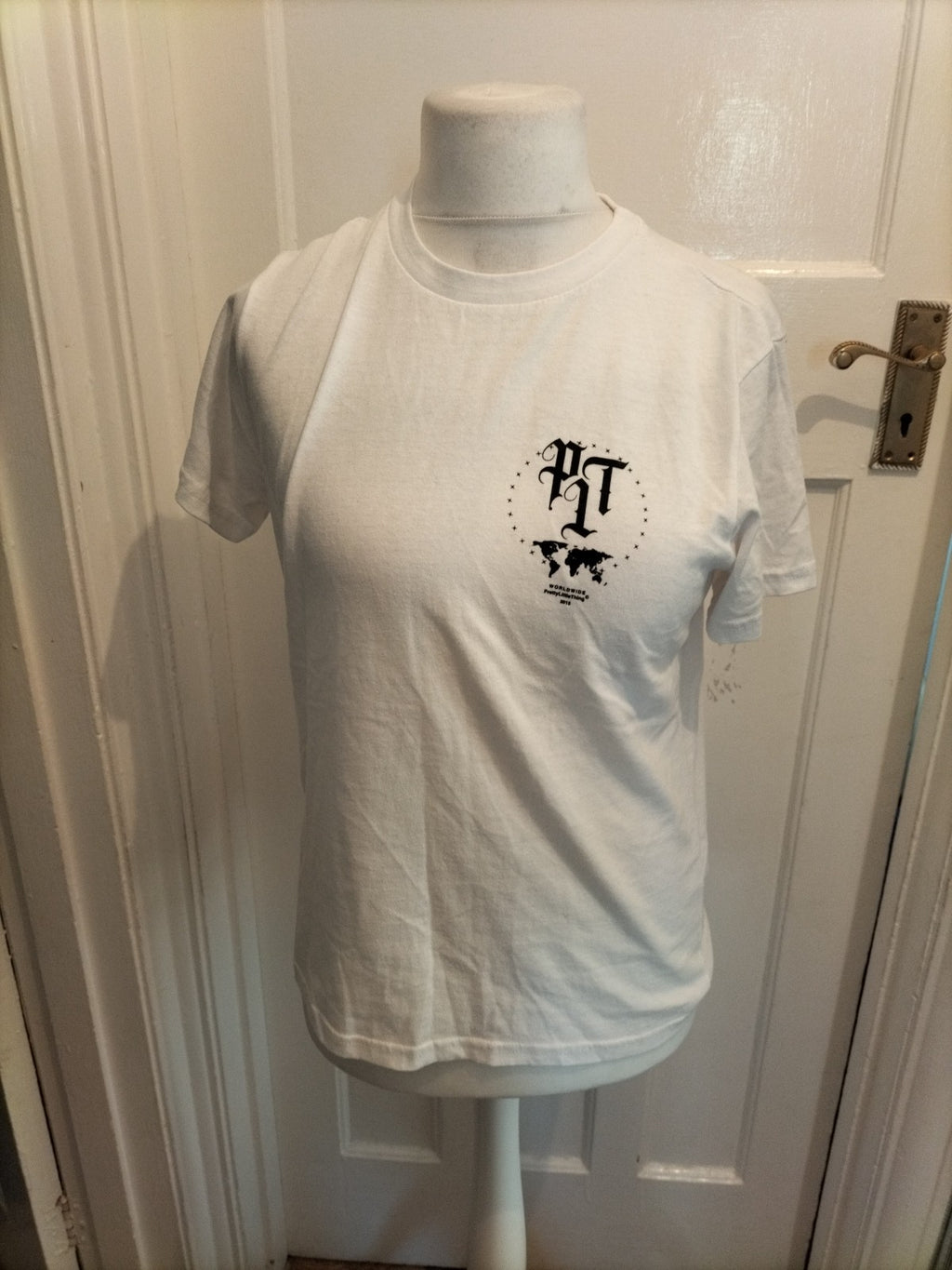 Mens PLT Size S White Print Tshirt