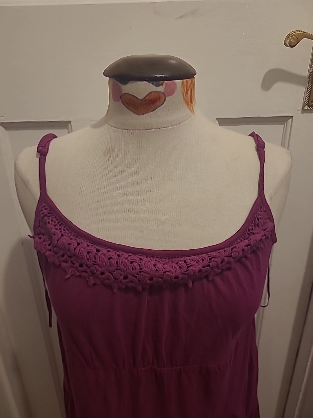 Ladies Tu Size 14 Deep Purple Sleeveless Midi Dress