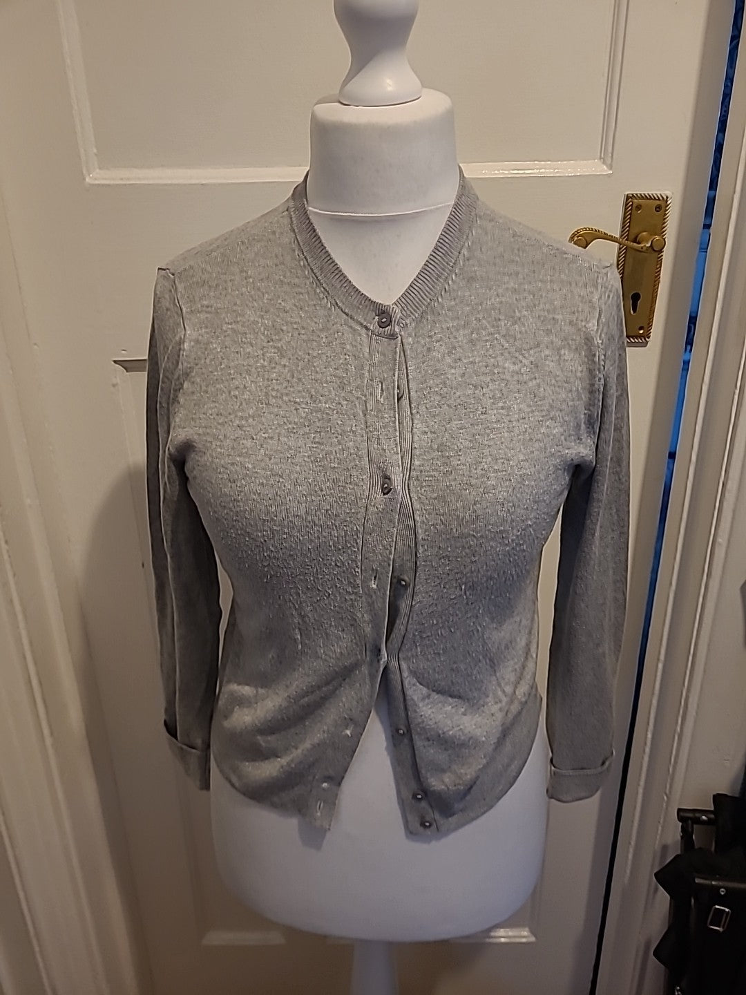 Ladies Marks And Spencer Size 10 Round Neck Long Sleeve Cardigan