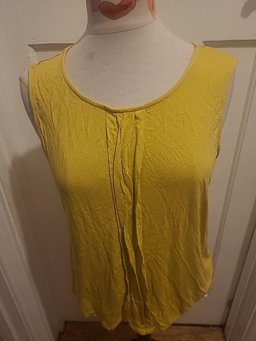 Ladies BHS Size 16 Lime Sleeveless Blouse