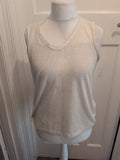 Next 14 Ivory Sleeveless Sequin V Neck Blouse