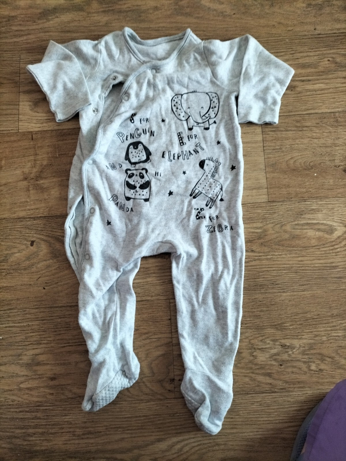 Boys George 9-12 Months Elephant Babygrow