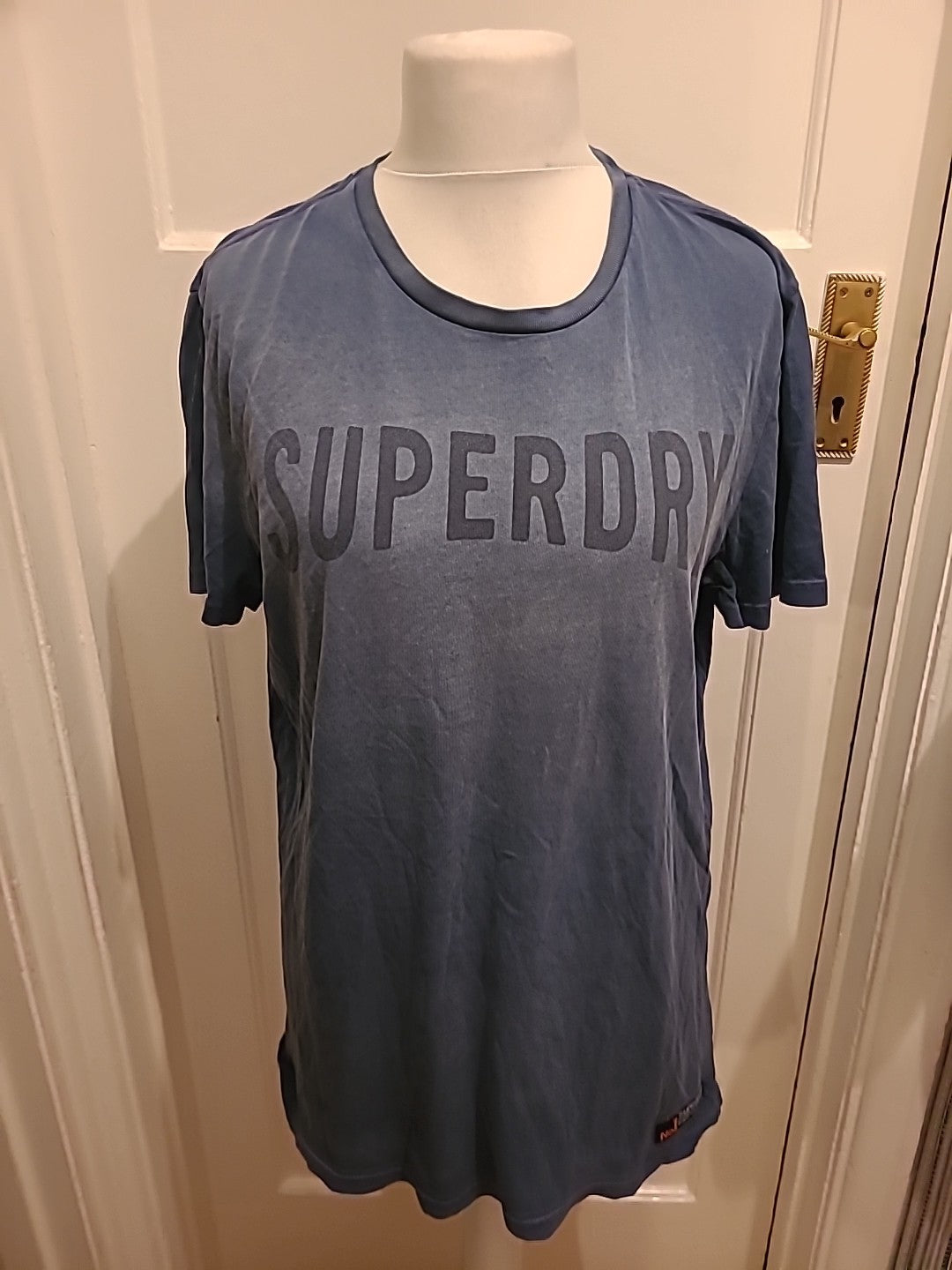 Mens Superdry Size 2XL Navy Short Sleeved Tshirt