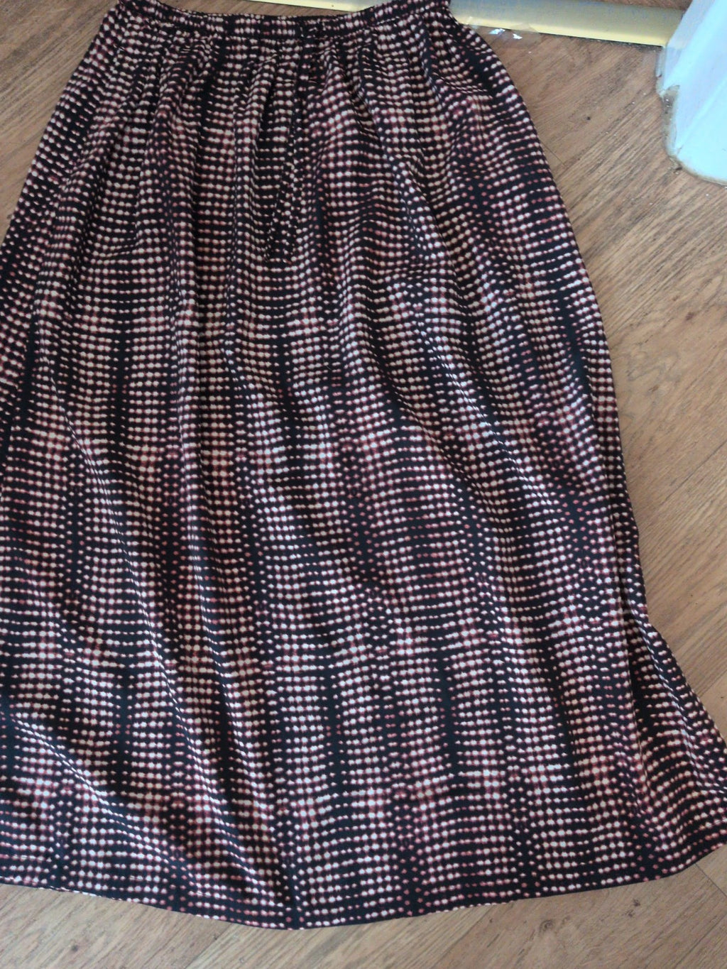 Per Una 8 Multicoloured Lights Style Pattern Elasticated Long Flare Skirt