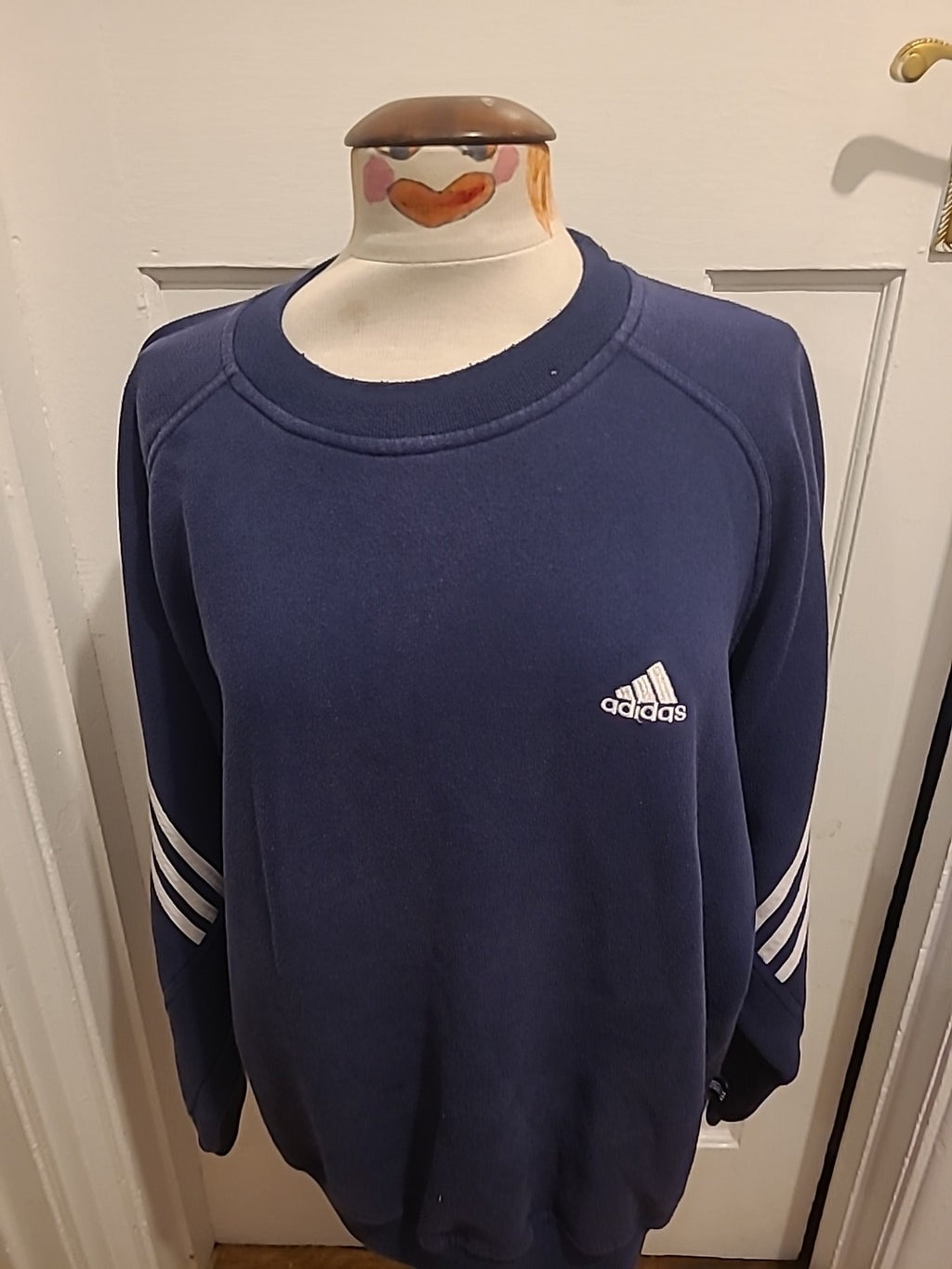 Mens Adidas Size 42/44 Navy Sweatshirt