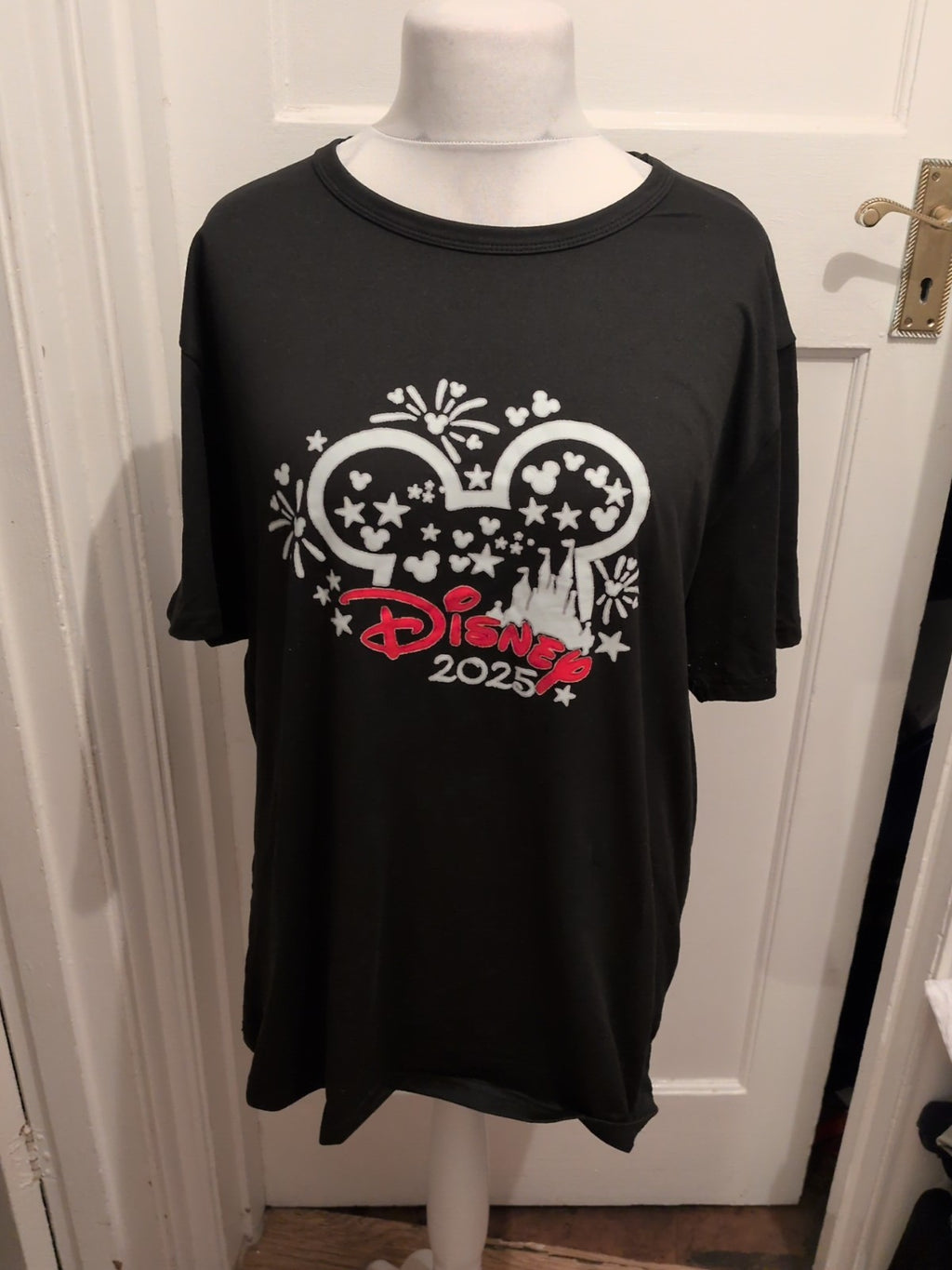 2XL Black Disney Print Short Sleeve T-shirt