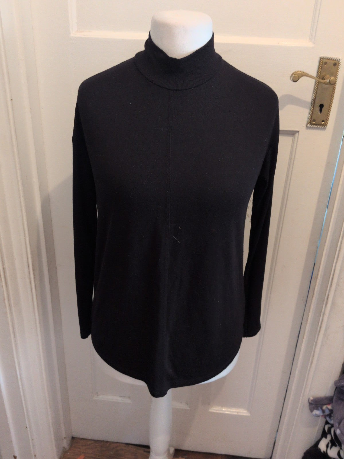 Ladies Next 10 Black Long Sleeve High Neck Jumper