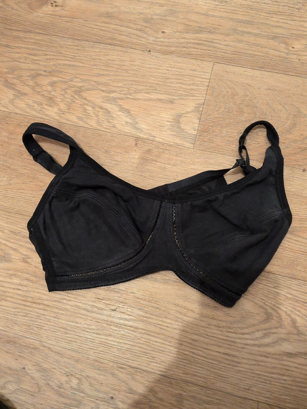 George 34D Black Faded Unpadded Unlined Bra
