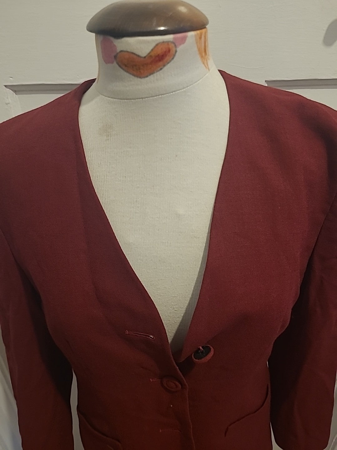 Ladies Precis Size 12 Rust Purple Padded Lined Blazer