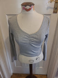 Ladies Softies Size S-M Grey Long Sleeved Crop Top