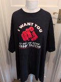 5XL Dark Navy "Taco" Printed Short Sleeve T-shirt
