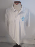 Uneek 2XL White With Blue Short Sleeve Polo Shirt