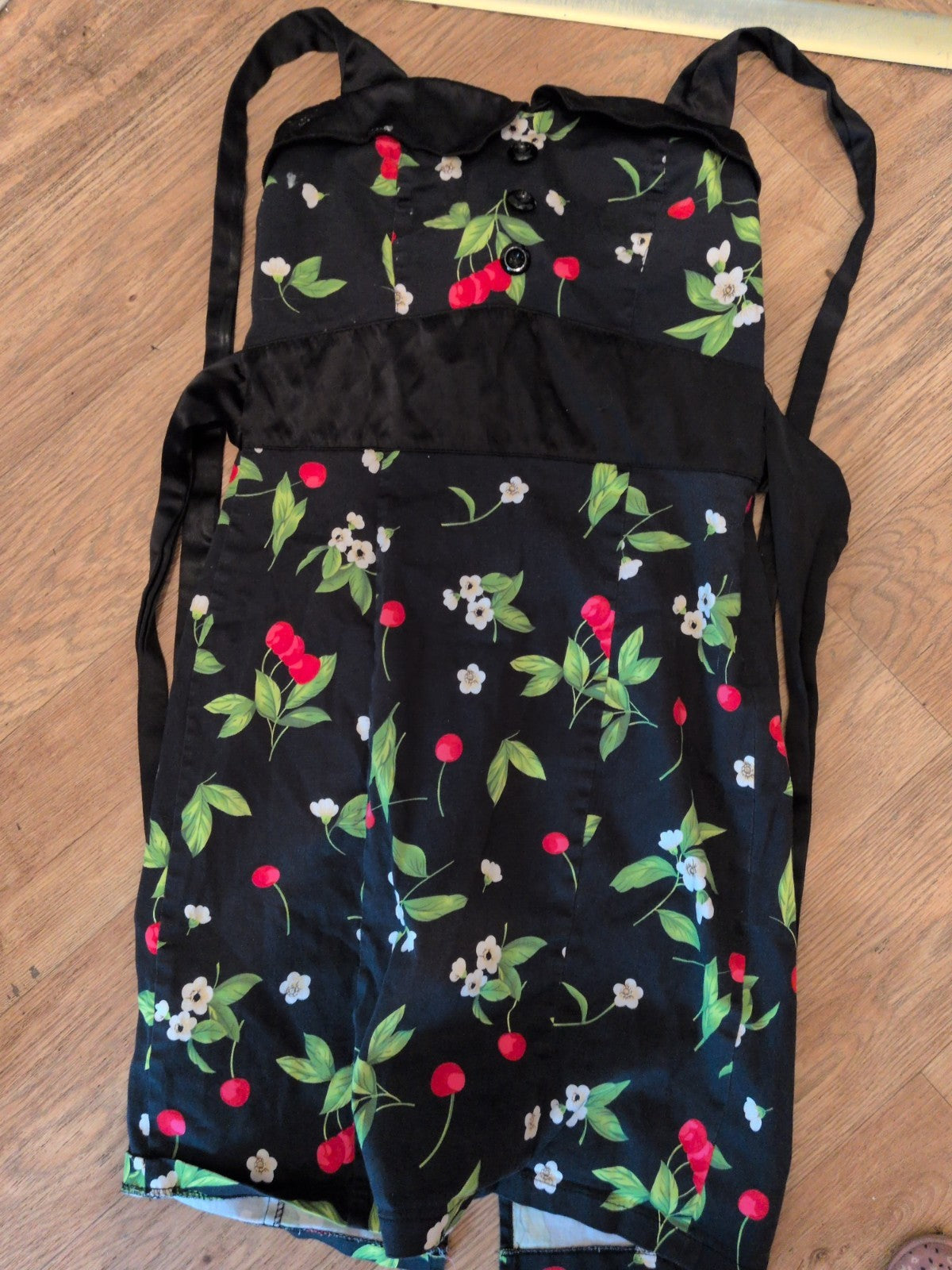H&R 14 Black Floral Self Tie Dress Midi
