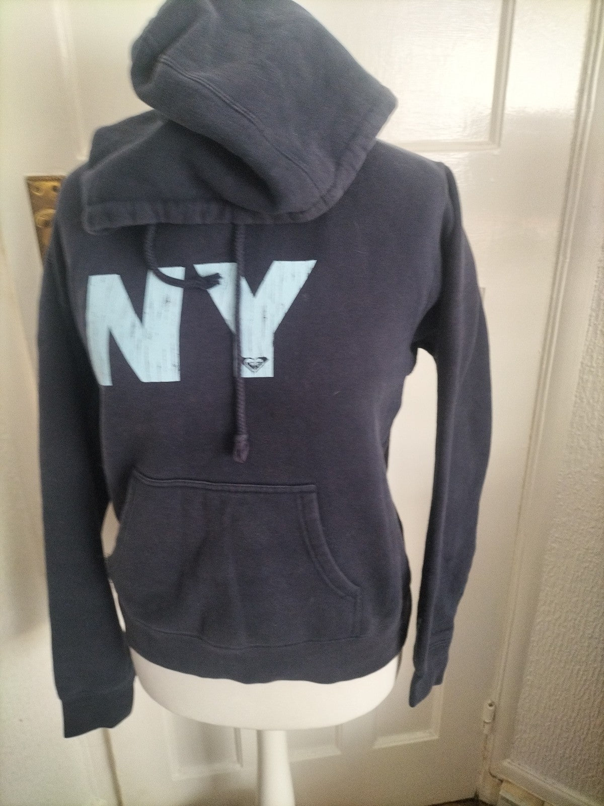 Ladies Roxy Size Large Navy Print Pullover Hoodie