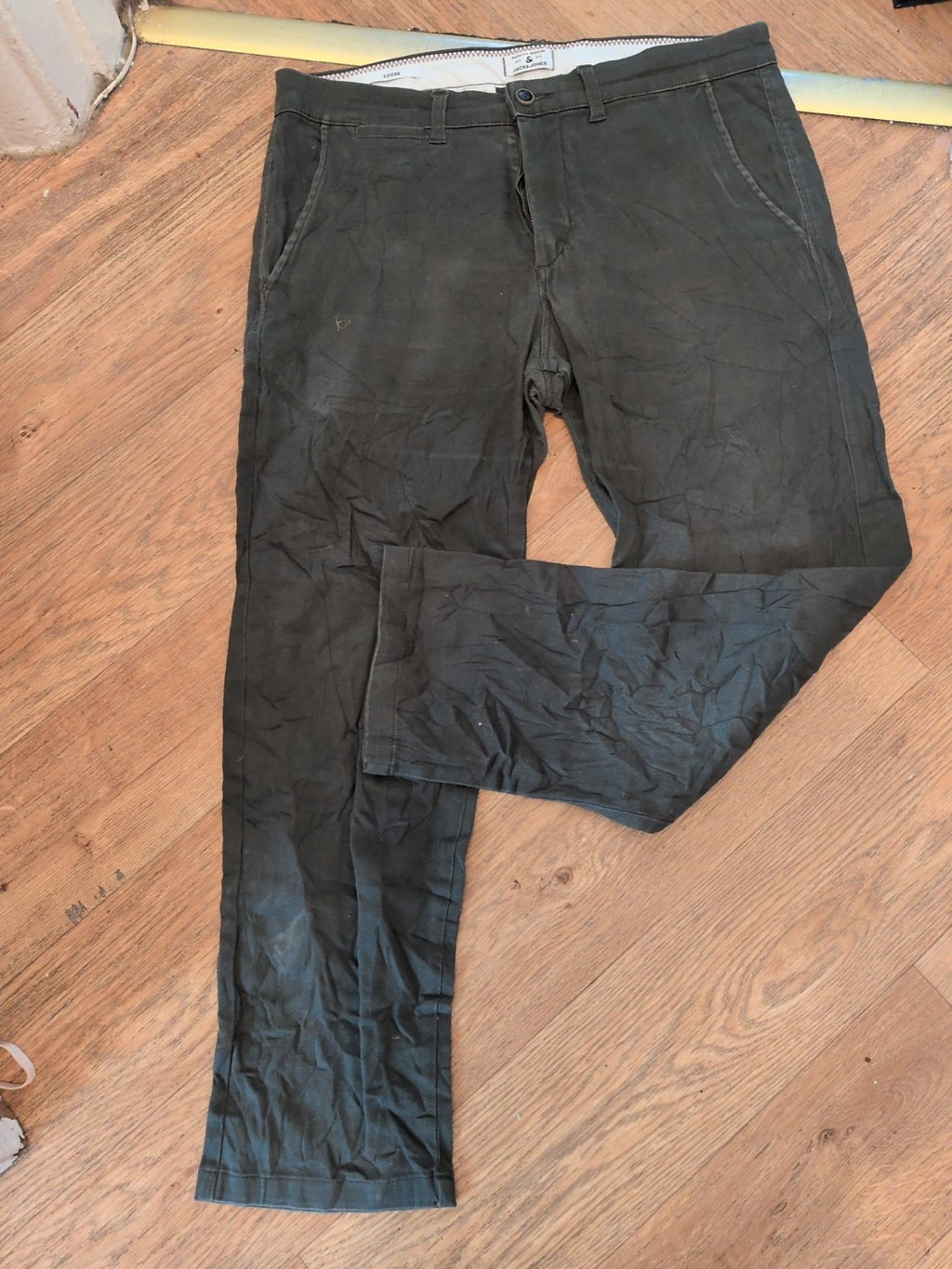 Jack&Jones 36" Green Trousers Chino Loose Fit Needs A Wash
