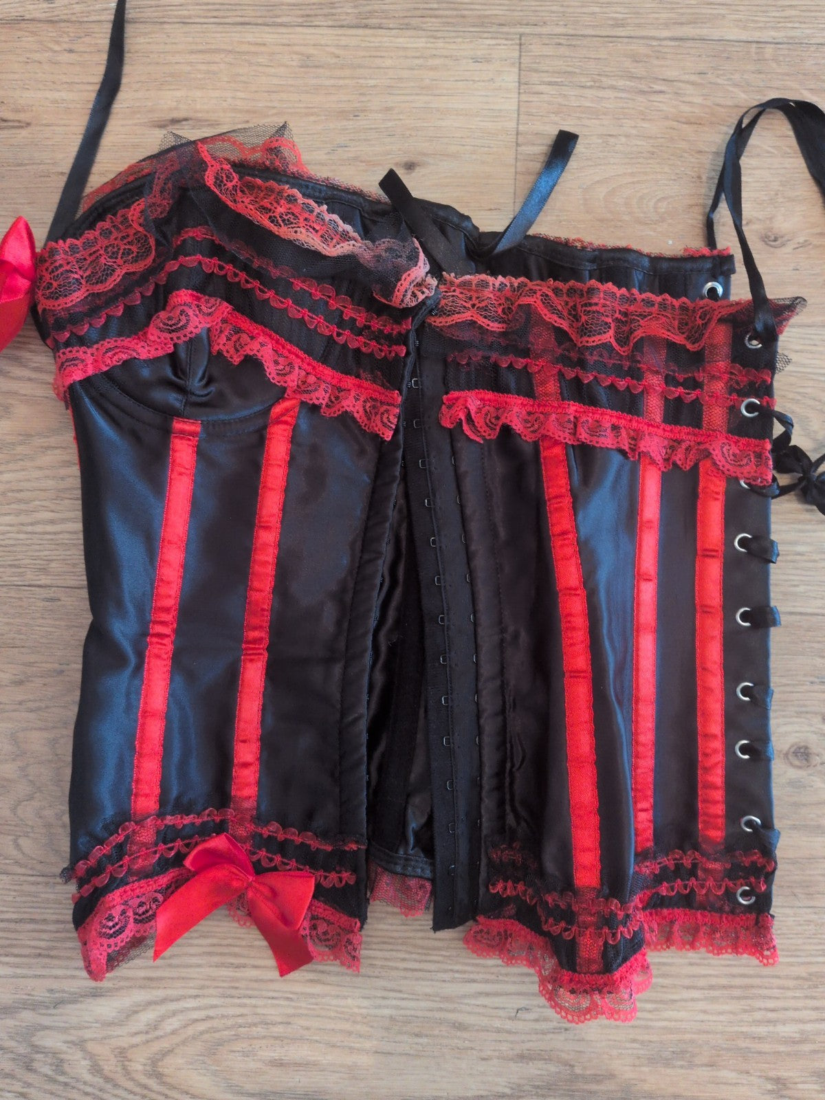 Medium Red And Black Corset