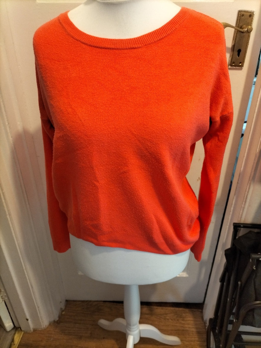 Ladies Primark Size 12 Orange Long Sleeved Pullover Jumper