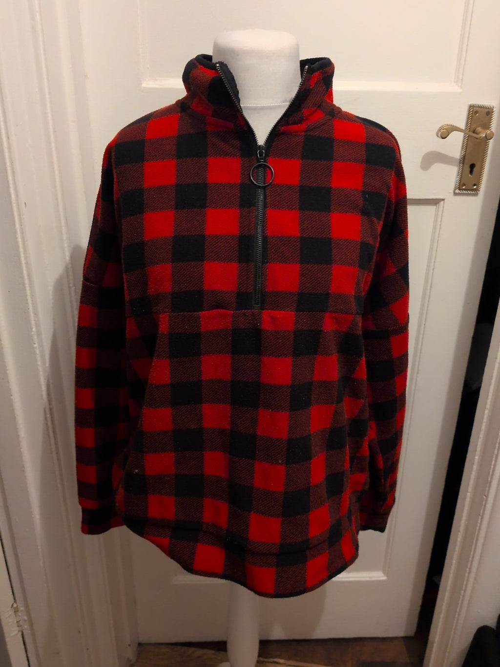 Primark Large Red Check Pullover Jumper