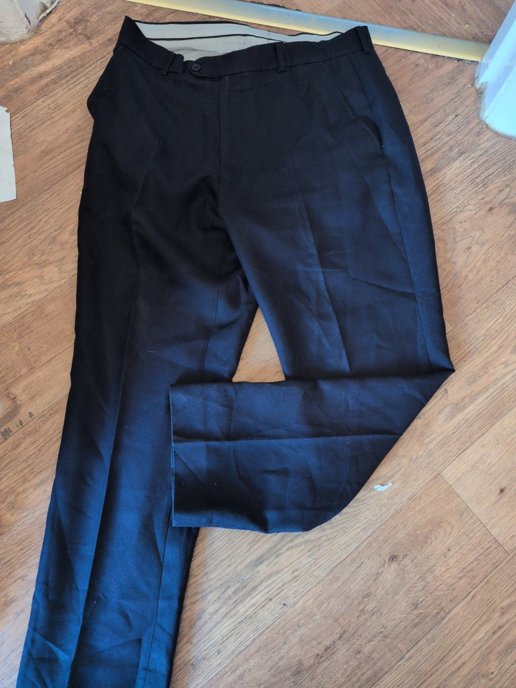Mens Premier Man Size 34W Navy Smart Trousers