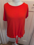 George 18 Red/Orange Short Sleeve Blouse T-shirt