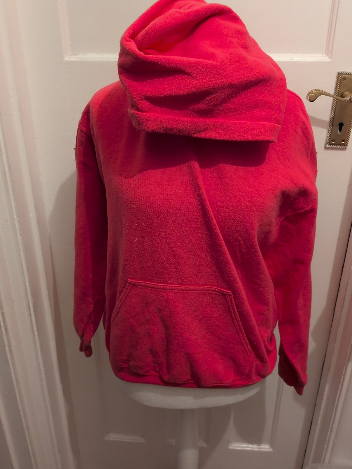 Gildan Medium Pink Pullover Hoodie(Couple Marks On Front)