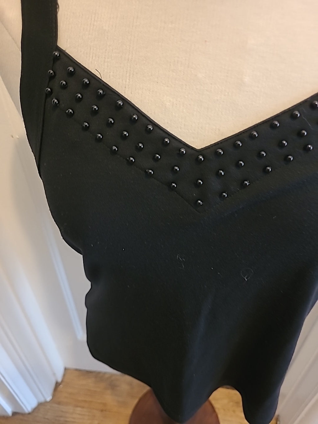 Ladies Black Strappy Top Size Small Janique