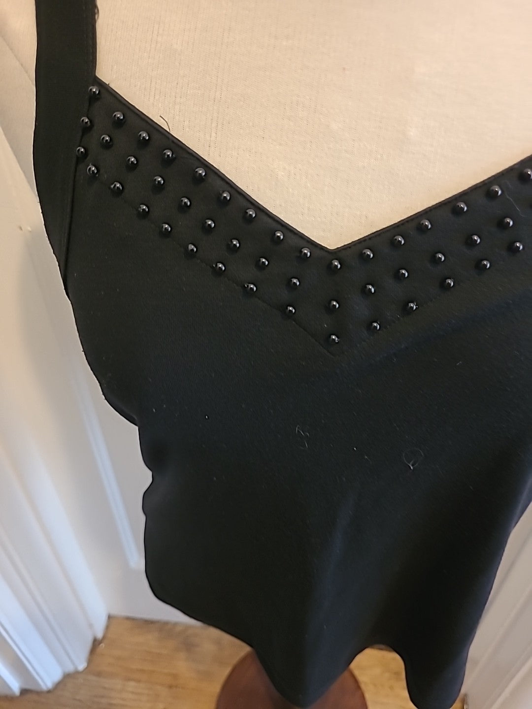 Ladies Black Strappy Top Size Small Janique