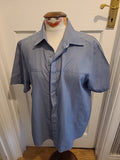 Mens Size 41 Bluey Grey Short Sleeved Shirt