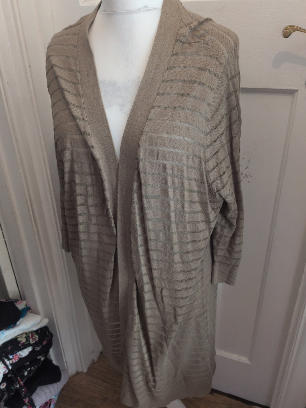 Tu 22 Khaki Long Sleeve Long Length Top Blouse