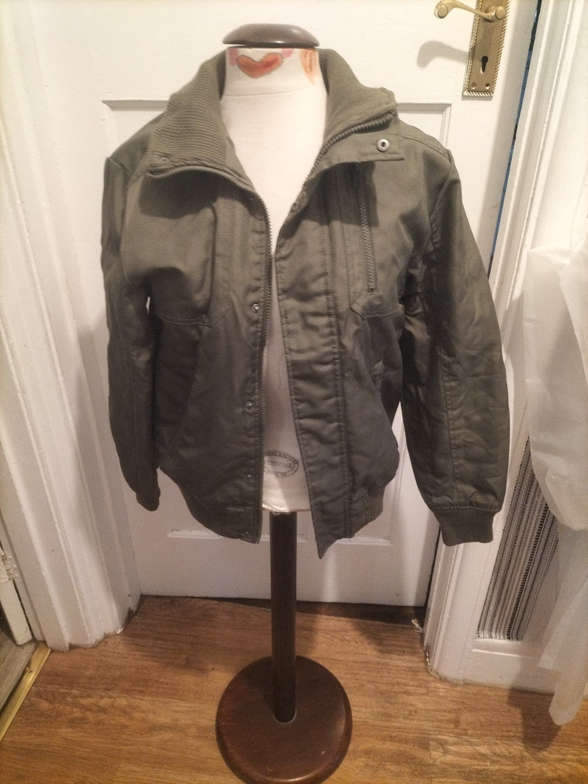 Girls H&M Age 12-13 Years Khaki Lined Coat
