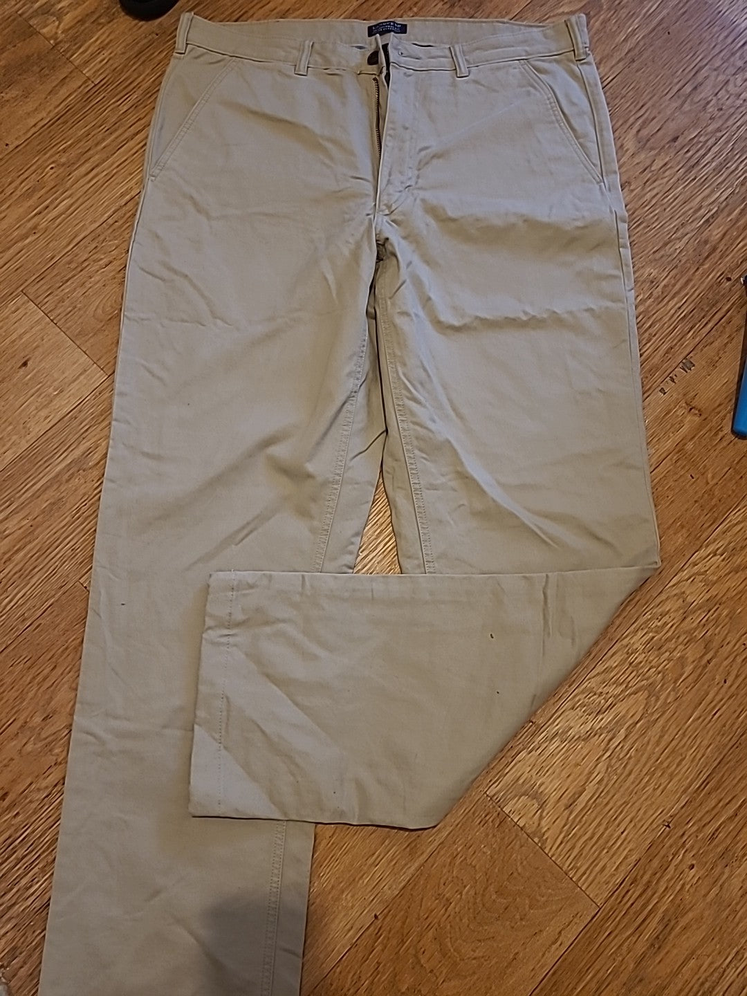 Mens Lands End Size 36" Putty Thick High Quality Chino