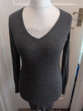 Primark 8 Grey V Neck Jumper Dress