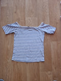 Ladies Primark Size 10 Striped Short Sleeved Tshirt