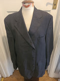 Mens Marks And Spencer Size 46M Grey Italian Fabric Pure Wool Blazer