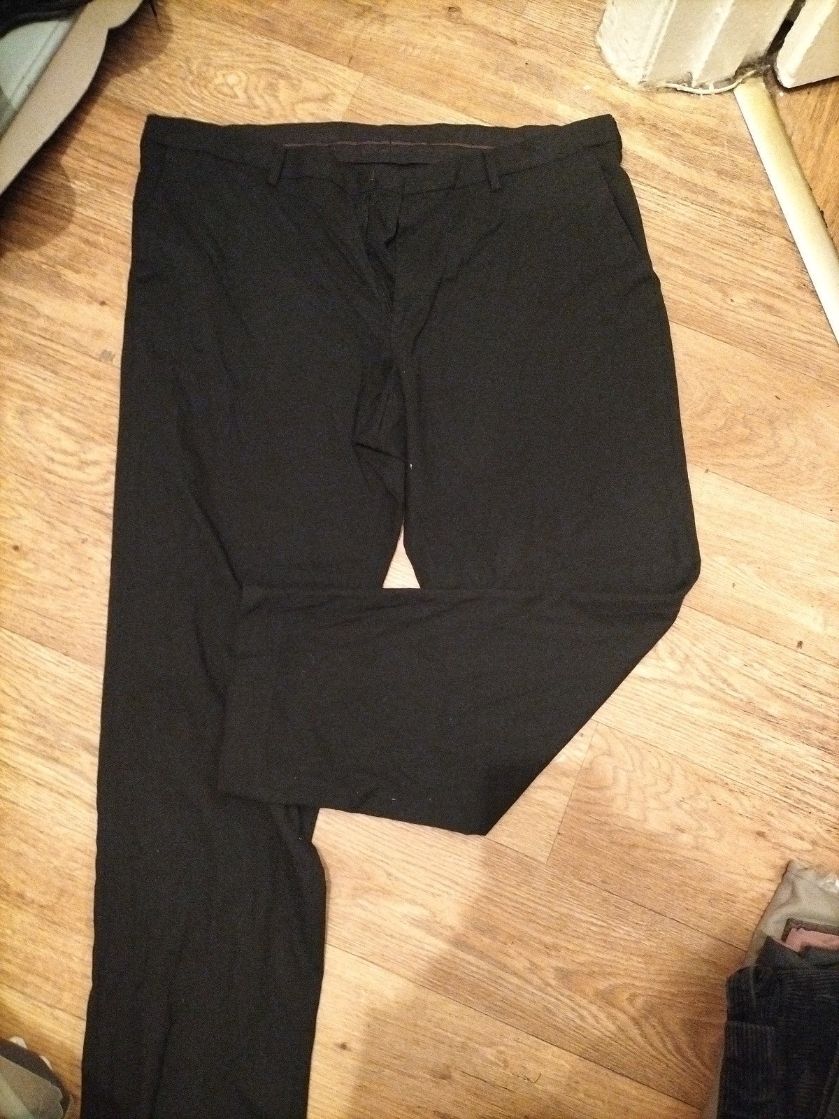 Mens M&S Size 40 Short Black Trousers